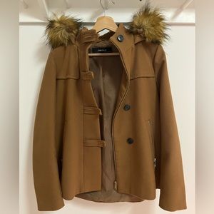 Faux fur lined Zara coat